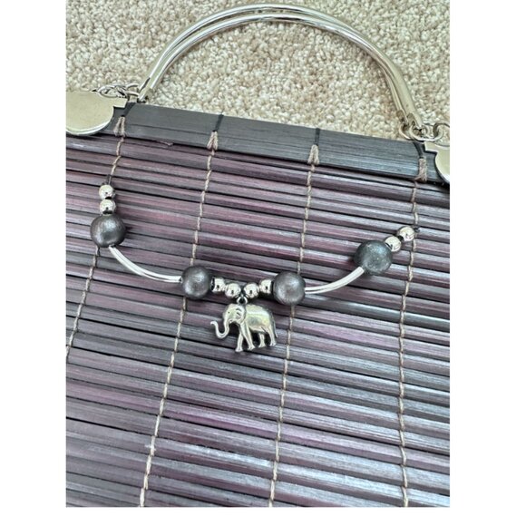 Wooden Purse with Elephant Charm - Picture 4 of 6